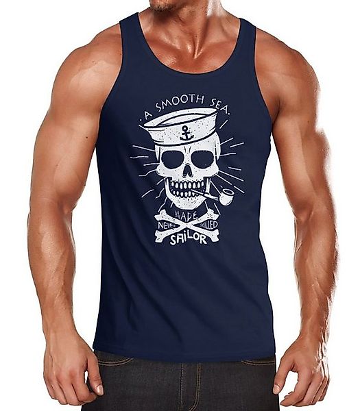 Neverless Tanktop Herren Tank Top A smooth sea never made skilled Sailor Sk günstig online kaufen