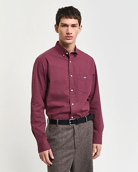 Gant Langarmhemd "REG MICRO PRINT SHIRT" mit einem dezenten, durchgehenden günstig online kaufen