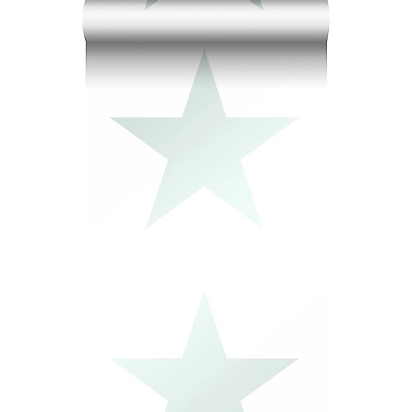 Origin Luxury Wallcoverings Tapete Großer Stern Weiß Und Mintgrün 53 Cm X 1 günstig online kaufen