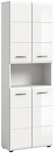 freiraum Hochschrank Ice in Weiß Hochglanz - 60x185x30cm (BxHxT) günstig online kaufen