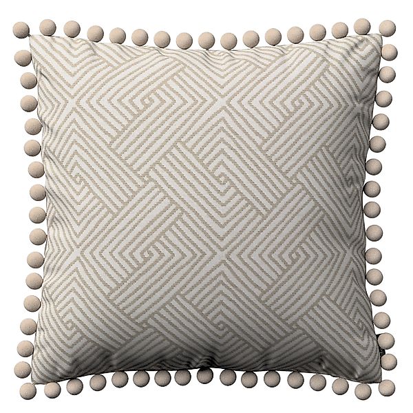 Kissenhülle Wera mit Bommeln, beige-creme, 45 x 45 cm, Sunny (143-44) günstig online kaufen