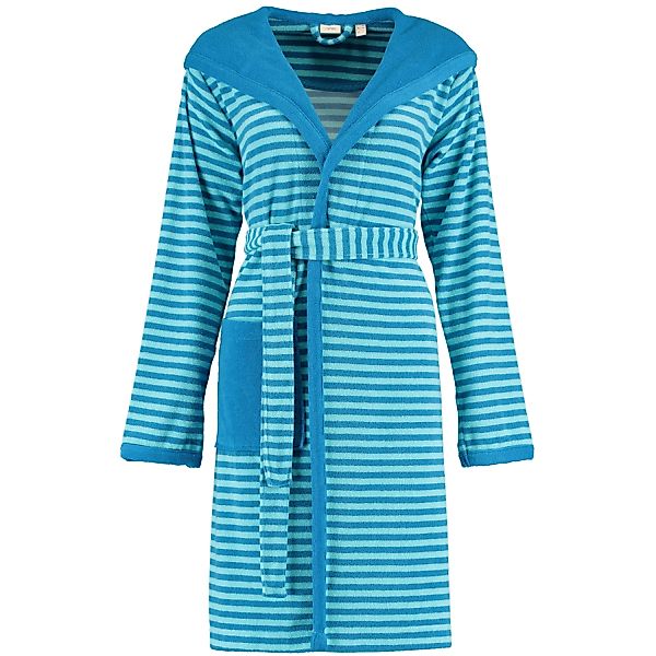 Esprit Damen Bademantel Striped Hoody Kapuze - Farbe: turquoise - 002 günstig online kaufen