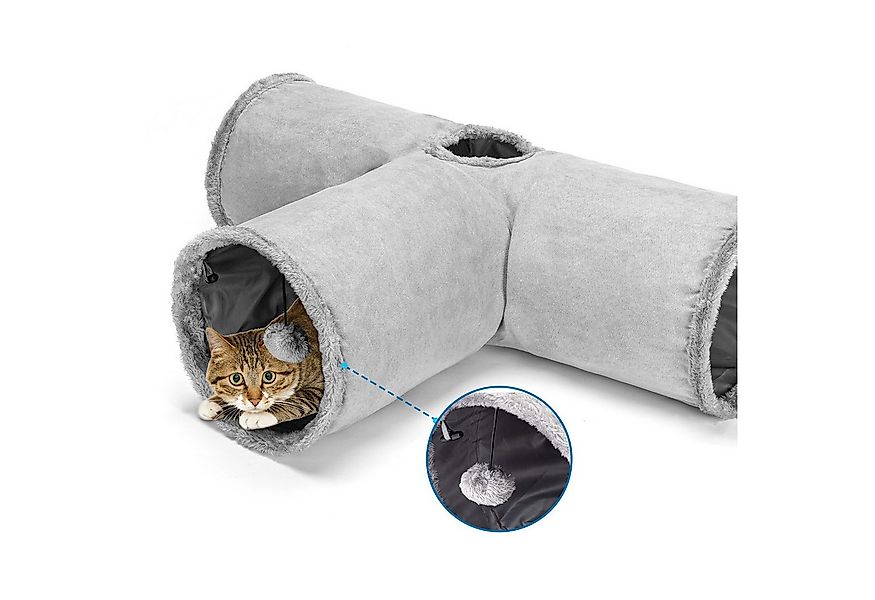 nobleza Tier-Intelligenzspielzeug nobleza T-förmiger Katzentunnel aus Wildl günstig online kaufen