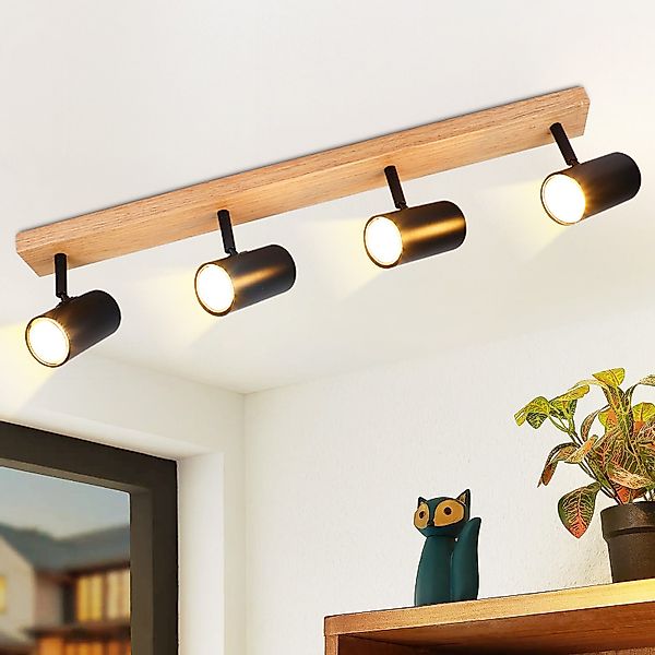 Nettlife Deckenstrahler Deckenstrahler 4/5 Flammig Holz günstig online kaufen