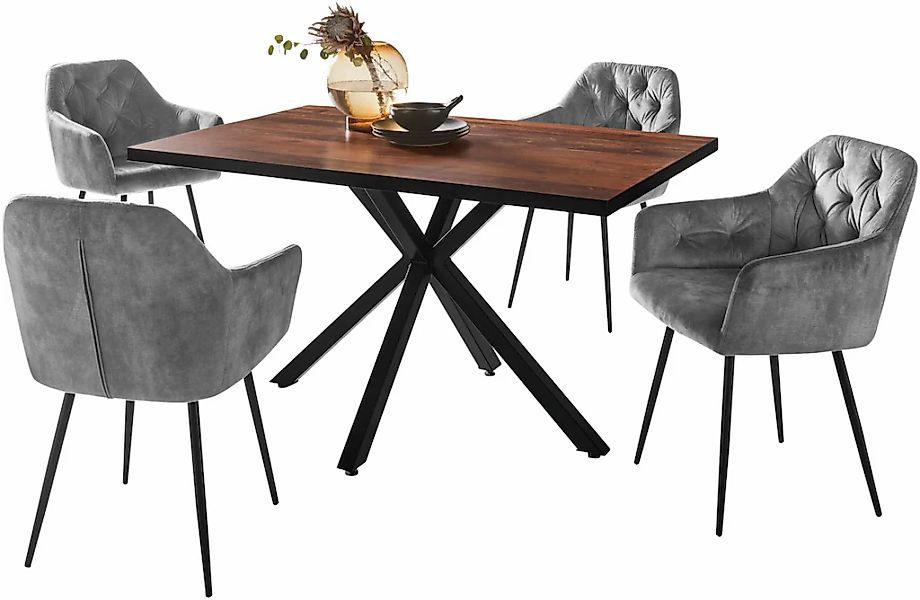 HELA Essgruppe "CLEO Tischgruppe Bestseller", (Set, 5 tlg., 1 Tisch / 4 Stü günstig online kaufen