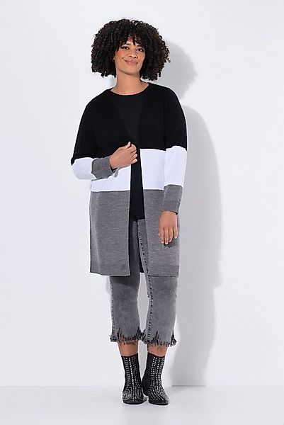 Angel of Style Strickjacke Long-Strickjacke Blockstreifen offene Form günstig online kaufen