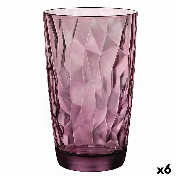 Becher Bormioli Rocco Diamond Lila Glas (470 Ml) (6 Stück) günstig online kaufen