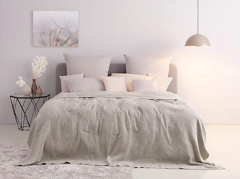 my home Tagesdecke "Mira" leichte Tagesdecke aus 100% Baumwolle, uni Überwu günstig online kaufen