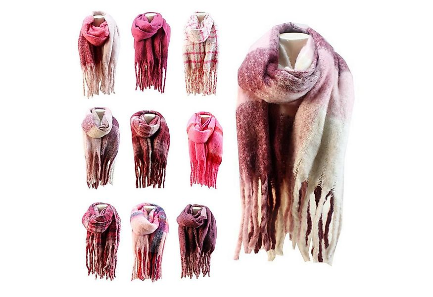 chic4home Schal Winter Weave, (1-St. 1-teilig), Damen Schal ca.40x180cm Dou günstig online kaufen