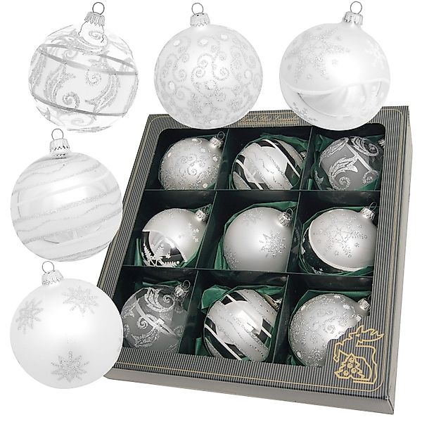 Krebs Glas Lauscha Weihnachtsbaumkugel Glasdekoration 9er günstig online kaufen