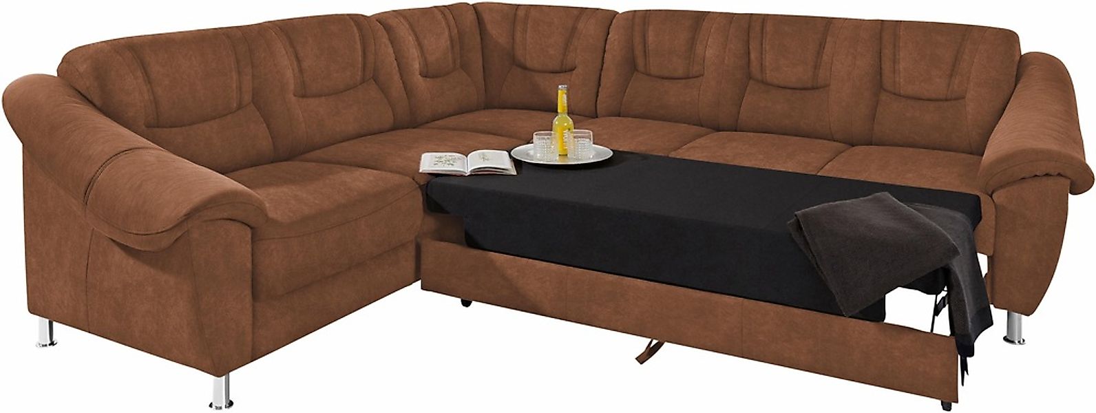 sit&more Ecksofa »Salsa L-Form«, mit Federkern, wahlweise mit Bettfunktion günstig online kaufen