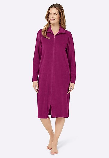 Witt Morgenmantel Morgenmantel ., Baumwolle, Reißverschluss, Nicki günstig online kaufen