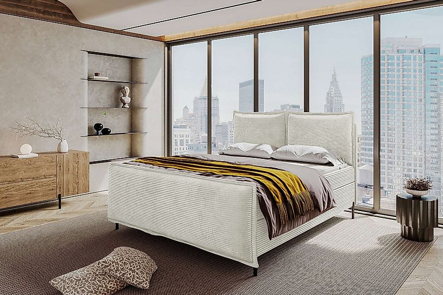 99rooms Boxspringbett Vero Plus (Schlafzimmerbett, Bett), 140/160/180/200x2 günstig online kaufen