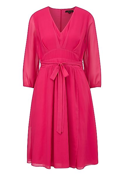 Comma Maxikleid Kurzes Kleid mit Bindegürtel günstig online kaufen