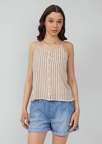 QS Muskelshirt Bluse Baumwoll-Blusentop mit Knopfleiste günstig online kaufen