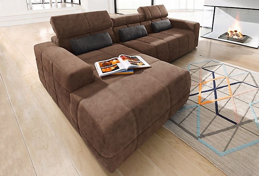 DOMO collection Ecksofa »Brandon B/T: 289/177 cm, belastbar bis 140kg/ Sitz günstig online kaufen