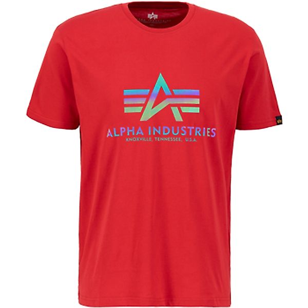 Alpha Industries  T-Shirt Basic T-Shirt BL Rainbow Ref. - speed red günstig online kaufen