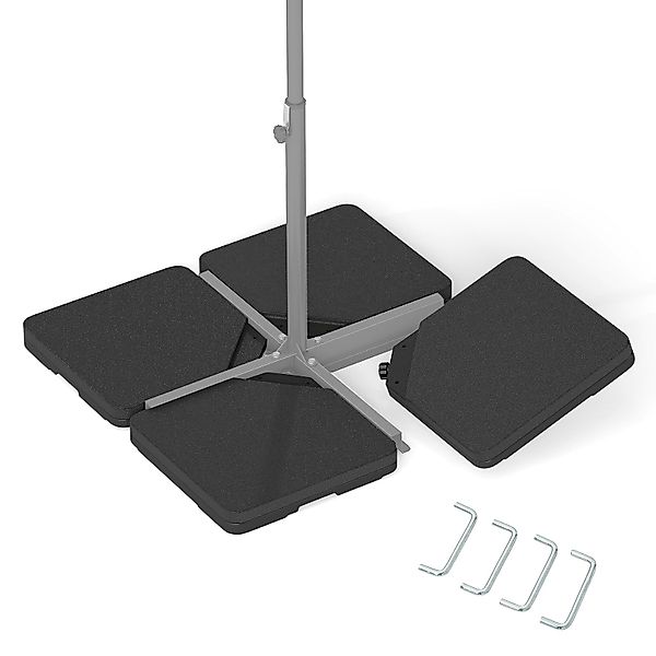 COSTWAY Schirmständer (4 St), 100kg Sand, günstig online kaufen