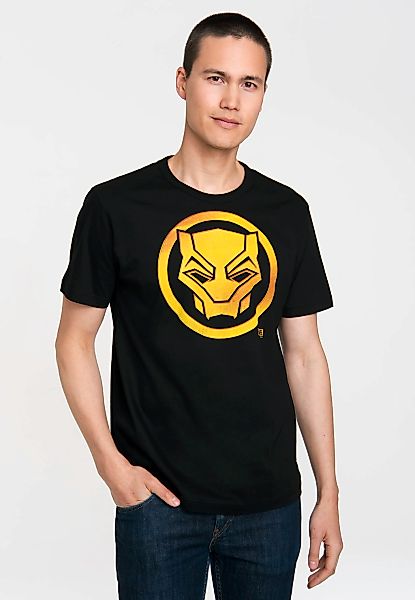 LOGOSHIRT T-Shirt "Marvel - Black Panther Logo" mit Black Panther-Logo günstig online kaufen