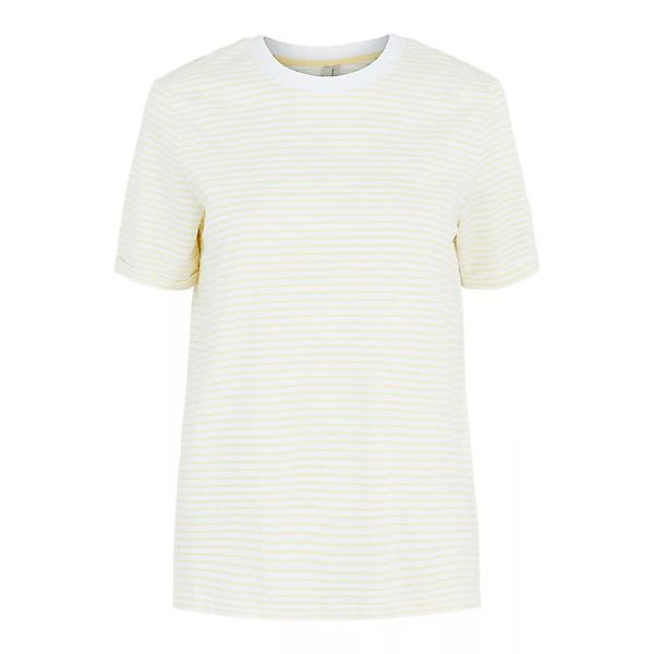 Pieces Ria Fold Up Kurzärmeliges T-shirt XS Bright White / Stripes Pale Ban günstig online kaufen