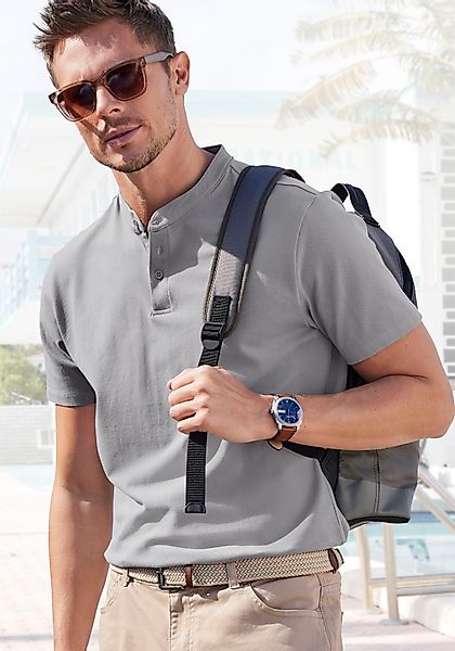 John Devin Poloshirt "mit Stehkragen,", Regular-Fit, aus Baumwoll-Piqué günstig online kaufen