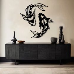 Jumpeak Wanddekoobjekt Koi Metall Wanddekoration, Fisch günstig online kaufen