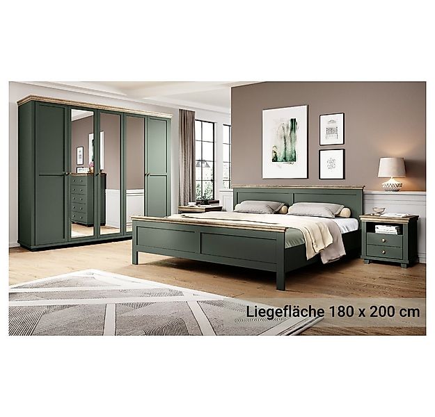 Lomadox Schlafzimmer-Set EPSOM-83, (Spar-Set, 4-tlg), Doppelbett Liegefläch günstig online kaufen