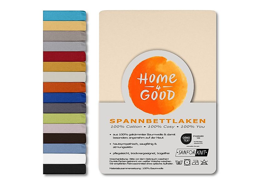 home4good Spannbettlaken viele Größen, viele Farben, 100% Baumwolle, OEKO-T günstig online kaufen