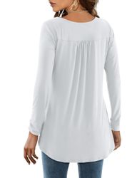 Beluring Langarmshirt Damen V-Ausschnitt Bluse mit günstig online kaufen