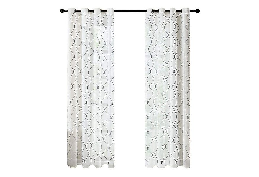 BYSURE Gardine (2 St), Ösen, transparent, Voile, Modern Gardine Leinenoptik günstig online kaufen