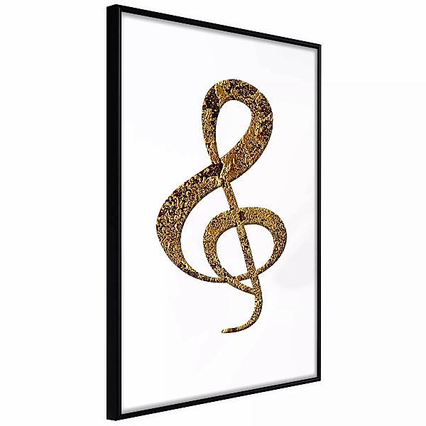 Poster - Golden Treble Clef günstig online kaufen