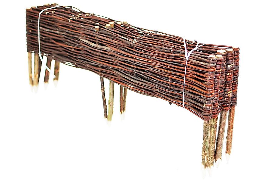Home4Living Beetumrandung Beeteinfassung Rasenkante aus Weide 100x40cm LxH günstig online kaufen