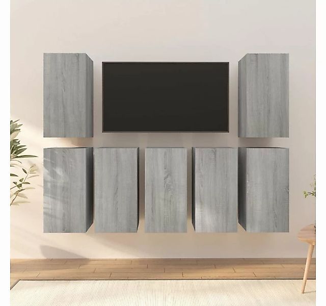 furnicato TV-Schrank TV-Schränke 7 Stk. Grau Sonoma 30,5x30x60 cm Holzwerks günstig online kaufen