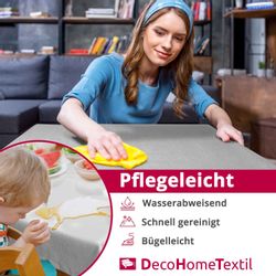 DecoHomeTextil Heimtextilmanufaktur Tischdecke Leinen Optik Tischdecke günstig online kaufen