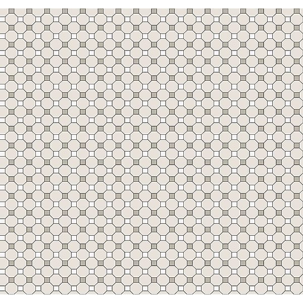 Sanders & Sanders Tapete Karomuster Beige und Grau 53 cm x 10 m günstig online kaufen