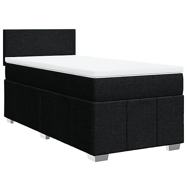 vidaXL Bett Boxspringbett mit Matratze Schwarz günstig online kaufen