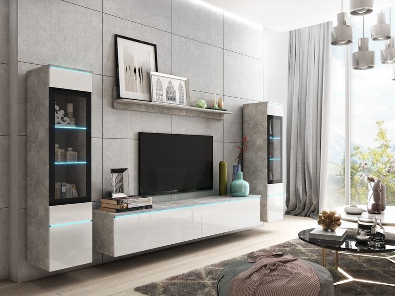 INOSIGN Wohnwand "VERA II" Komplett-Set, 4 Stk. tlg. Vitrine mit Verglasung günstig online kaufen