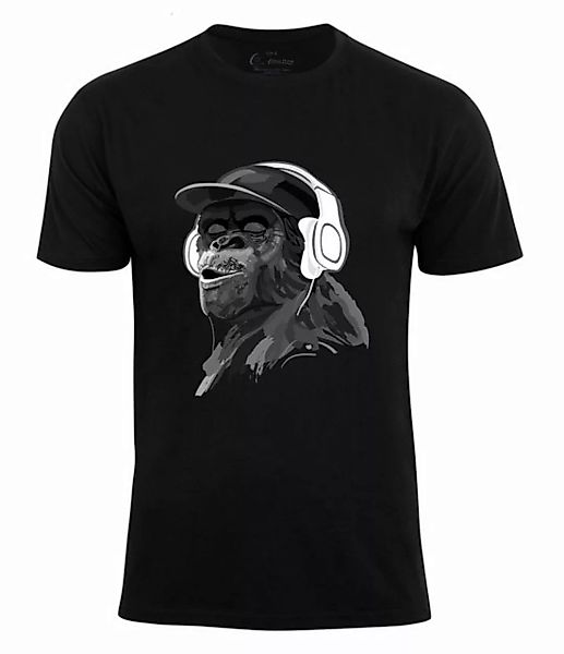 Cotton Prime® T-Shirt mit Affenmotiv - Monkey mit DJ-Kopfhörer günstig online kaufen