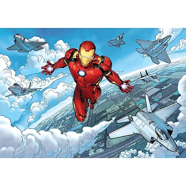 Komar Vliesfototapete Iron Man Flight 400 cm x 280 cm günstig online kaufen