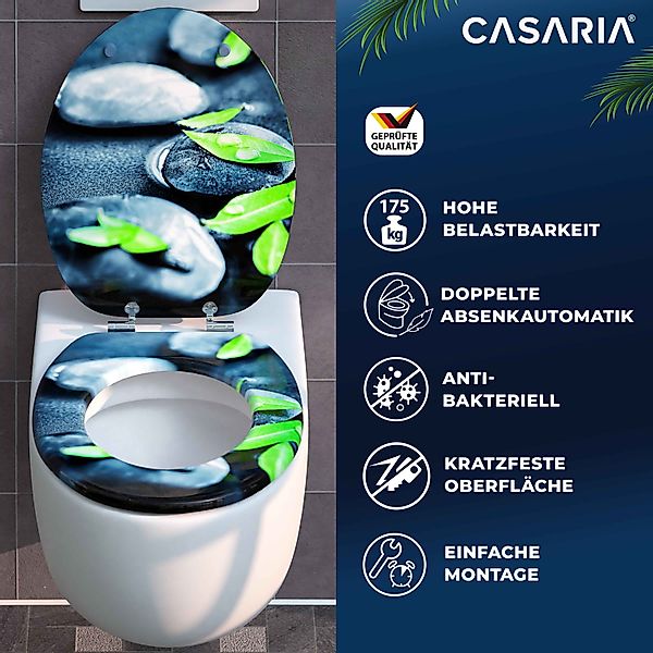 Casaria WC-Sitz, Doppelte Absenkautomatik MDF Holz günstig online kaufen