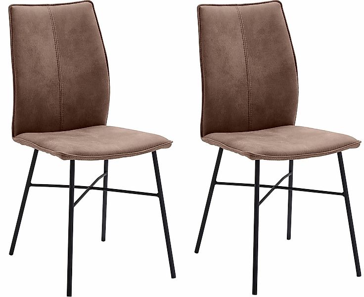 NIEHOFF SITZMÖBEL 4-Fußstuhl "Capri" (Set) 2 Stk.Bezug in Microfaser oder L günstig online kaufen