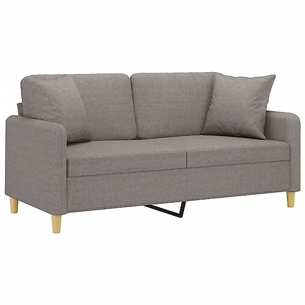 vidaXL 2-Sitzer-Sofa mit Zierkissen Taupe 140 cm Stoff 3200916 günstig online kaufen