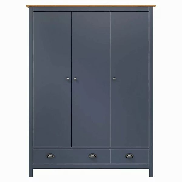 vidaXL Kleiderschrank Kleiderschrank mit 3 Türen Hill Grau 127x50x170 cm Ki günstig online kaufen