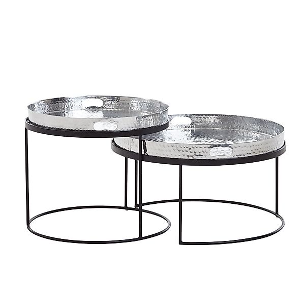 FINEBUY Satztisch FB30301 (2er Set Silber günstig online kaufen