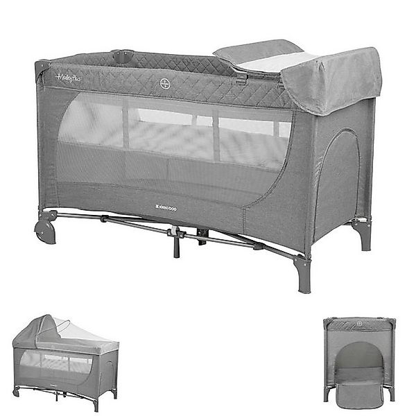 Kikkaboo Baby-Reisebett Reisebett Medley Plus 2 Ebenen, Matratze Moskitonet günstig online kaufen