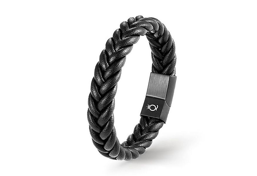 UNIQAL.de Lederarmband Lederarmband Herren "BRAID" Geflochten (Edelstahl, E günstig online kaufen