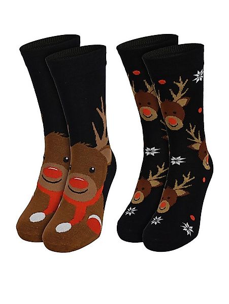 United Labels® Socken Rentier Winter Weihnachtssocken (2er Pack) günstig online kaufen