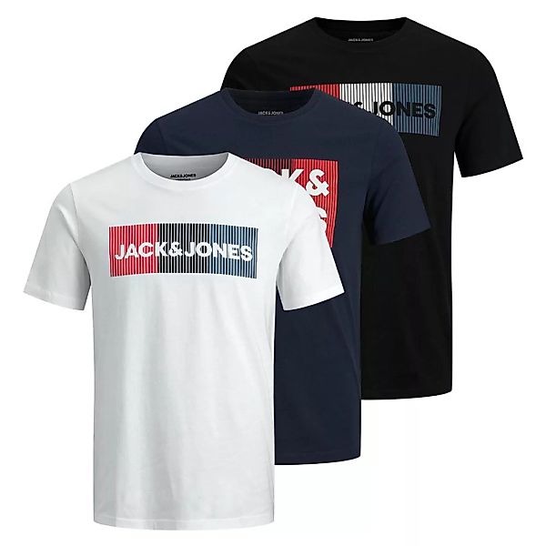 Jack & Jones Corp Logo 3 Paare Kurz Ärmel T-shirt XL Navy Blazer / Pack Nav günstig online kaufen