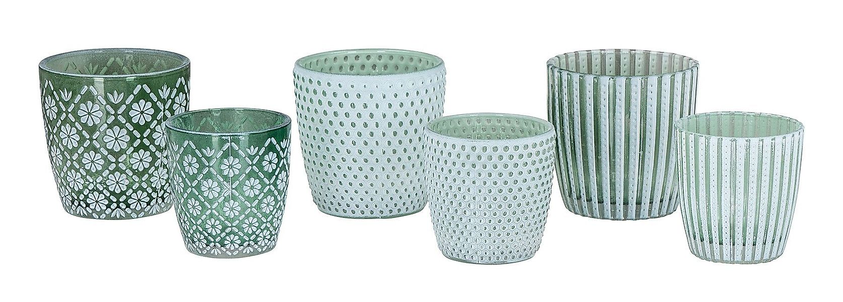 Levandeo® Teelichthalter, 6er Set Teelichthalter Grün günstig online kaufen
