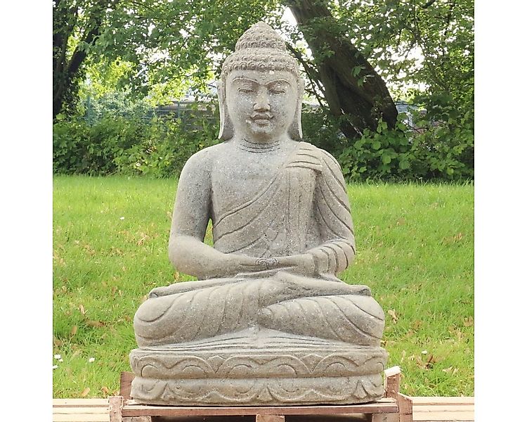 Oriental Galerie Dekofigur Buddha Figur sitzend Steinfigur Greenstone Medit günstig online kaufen